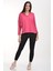 Yaka Detaylı Geniş Kesim Sweatshirt - Fuşya Fuşya - Xs 2
