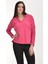 Yaka Detaylı Geniş Kesim Sweatshirt - Fuşya Fuşya - Xs 3