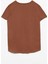 3471 Bisiklet Yaka Basic T-Shirt-Kahve 2