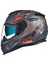 SX.100 Gigabot Mat Gri - Kırmızı Kask 1