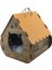 Ahşap Dekoratif Minderli Kedi Evi/yatağı Hobbit Model ATL-KD1001 1