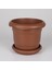 Tabaklı Plastik Saksı Kahverengi 2,8 Litre 20X16,5 cm No:1 1