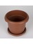Tabaklı Plastik Saksı Kahverengi 2,8 Litre 20X16,5 cm No:1 2