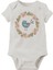 Bebek Beyaz Bird Baskılı Pamuklu Body 1