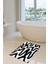 40X60 Dijital Baskılı Kaymaz Tabanlı Black & White Banyo ve Kapı Paspası 1