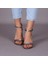 İnce Ayakkabı Kadın Bilekten Bağlamalı Kalın Topuklu Sandalet