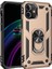 - Apple iPhone 12 - Kılıf Yüzüklü Zırh Tank Vega Kapak - Gold 1