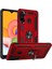 Samsung Galaxy A21 Kılıf Standlı Magnet Mıknatıslı Yüzük Armored Zırhlı Kapak 3