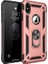 - Apple iPhone XS Max 6.5 - Kılıf Yüzüklü Zırh Tank Vega Kapak - Rose Gold 1