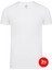Erkek Modal Sıfır Yaka Tshirt 3'lü Paket - Beyaz 1