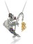 Oltayla Kedi Yakalayan Balık Gümüş Kolye 1