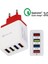 A6 Universal Çoklu Şarj Adaptörü 4 Port 48 W 4