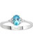 Pırlanta ve Oval Mavi Topaz Taşlı Yüzük 0417R0098 1