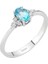 Pırlanta ve Oval Mavi Topaz Taşlı Yüzük 0417R0098 2