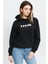 Graphic Standard Hoodie Hoodie New Logo Siyah Kadın Sweatshirt 3