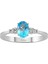 Pırlanta ve Oval Mavi Topaz Taşlı Yüzük 0417R0118 1