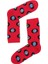 Socks Company Kırmızı-Saat Desenli Kadın Çorap 1