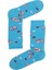 Socks Company Mavi-Mektup Desenli Kadın Çorap 1