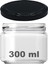 300 cc Kavanoz Metal Siyah Konserve Kapaklı 300 ml Şeffaf Cam Kavanoz 1 Adet 1