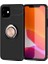 - Apple iPhone 12 Mini - Kılıf Yüzüklü Karbon Ravel Silikon Kapak - Siyah-Rose Gold 1