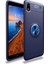- Xiaomi Redmi 7A - Kılıf Yüzüklü Karbon Ravel Silikon Kapak - Mavi - T10543 1