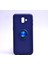 - Samsung Galaxy J6 Plus - Kılıf Yüzüklü Karbon Ravel Silikon Kapak - Mavi - T6292 1