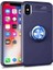 - Apple iPhone XS Max 6.5 - Kılıf Yüzüklü Karbon Ravel Silikon Kapak - Mavi 1