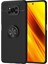 Xioami Poco X3 Nfc Focus Serisi Yüzük Standlı Silikon Kılıf - Siyah 1