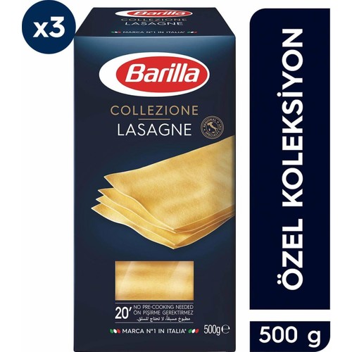 Barilla Lazanya (Lasagne) Makarna 500 gr x 2 Adet Barilla Lazanya (Lasagne) Makarna 500 gr x 2 Adet