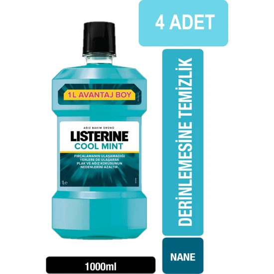Listerine Cool Mint 1000 ml 4 Adet