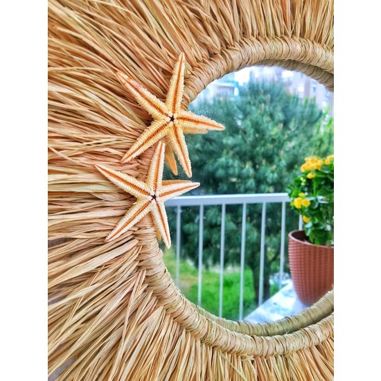 Woodda Dekoratif Aynalı Rafya Duvar Süsü Bohemian Style Fiyatı Woodda Dekoratif Aynalı Rafya Duvar Süsü Bohemian Style Fiyatı
