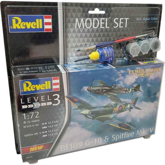 Revell Maket Seti Combat Set BF109G-10-SPITFIRE Mk.v 63710