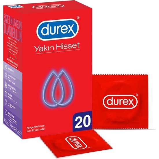 Durex Yakın Hisset 20'li İnce Prezervatif