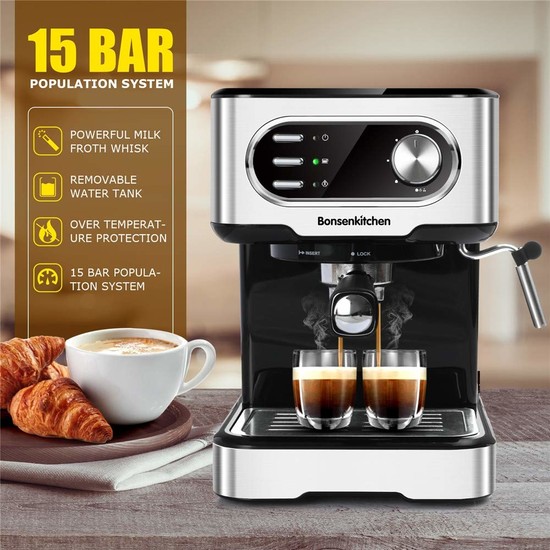 Bonsenkitchen CM8008 15 Bar Espresso Makinesi Fiyatı