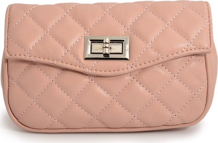 Moda1001 Önden Düğmeli Deri Kadın Bel Çantası - Pembe Pembe görsel 5