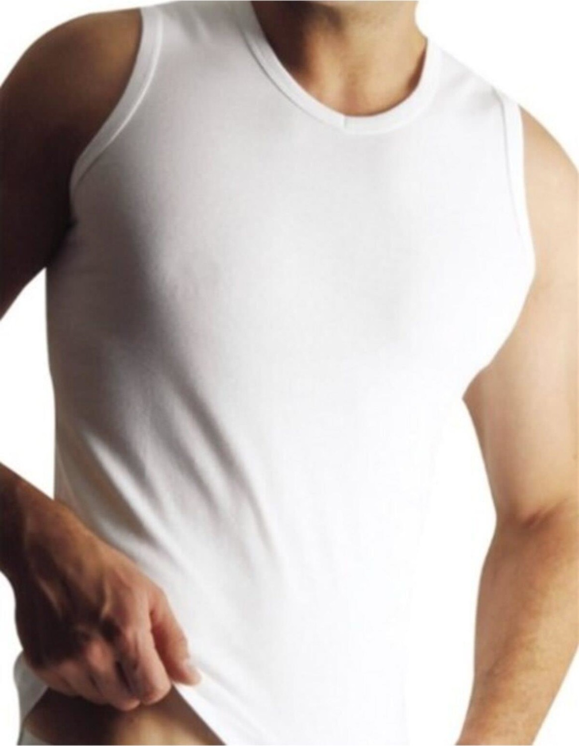 Yıldız Erkek Modal V Yaka Sıfır Kol Atlet 3'lü Paket - 380-381 görsel 3