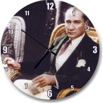 Cakatablo Mustafa Kemal Atatürk Kahve Içerken Duvar Saati