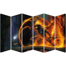 Renkselart Yüzüklerin Efendisi Gandalf Balrog Mdf TABLO-3036 Model-B