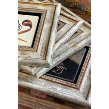 Oscar Stone Decor Çerçeveli Taş Duvar Dekoru 20 x 20 cm CDD-40-1203