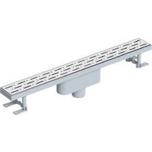 MaxiFlow Banyo Kanal Klasik Alt Çıkış Krom