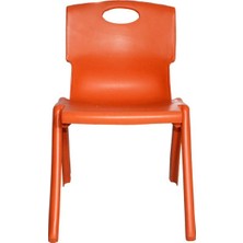 Temel Turuncu Kırılmaz Çocuk Sandalyesi - Kreş ve Anaokulu Sandalyesi 3 Adet