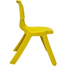 Temel Sarı Kırılmaz Çocuk Sandalyesi - Kreş ve Anaokulu Sandalyesi 8 Adet