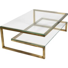 Hitit Dekorasyon Gonca Gold Metal Orta Sehpa