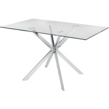 Hitit Dekorasyon Zalika Paslanmaz Metal Yemek Masası