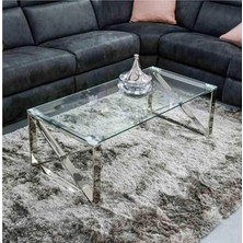 Hitit Dekorasyon Fosca Paslanmaz Metal Orta Sehpa