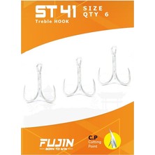 Fujin ST41 Üçlü Maket Balık Iğnesi Nickel Üçlü Kanca