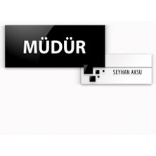 BK Kişiye Özel Müdür Duvar & Kapı Isimliği (Model 8)