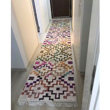 STY Home Vintage 3 Kaymaztabanlı Yıkanabilir Halı Kilim Yolluk Dijital Baskı Renkli