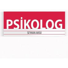 BK Kişiye Özel Psikolog Duvar & Kapı Isimliği (Model 7) Kırmızı