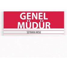 BK Kişiye Özel Genel Müdür Duvar & Kapı Isimliği (Model 7) Kırmızı